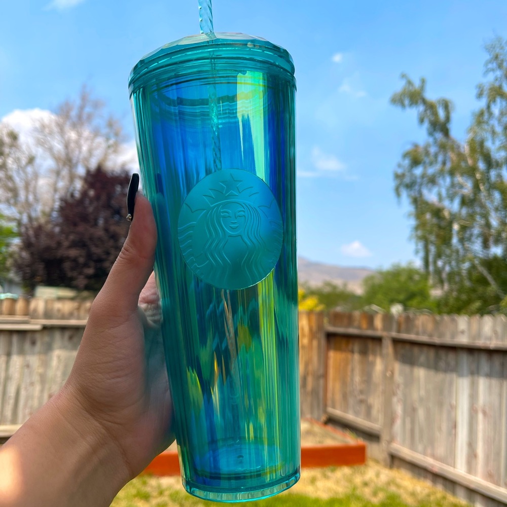 Starbucks Summer1💙 Blue Kaleidoscope Dome Tumbler